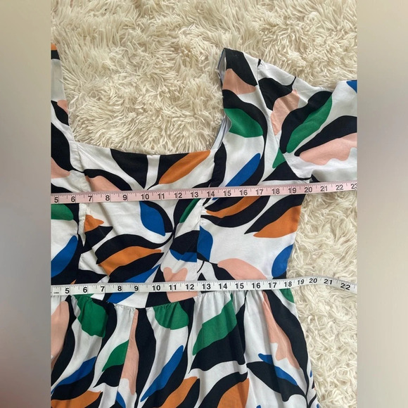 eloquii jumpsuit short sleeve wide leg leaf print back zip rayon size 14 - Picture 2 of 10